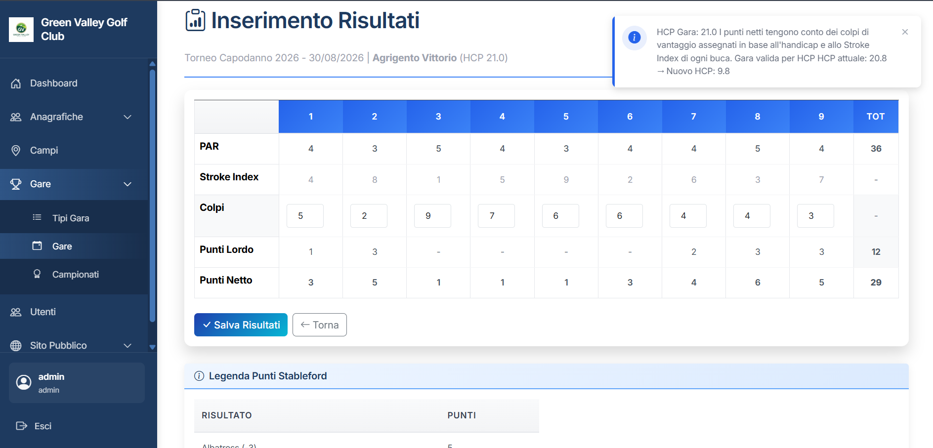 Risultati e Classifiche